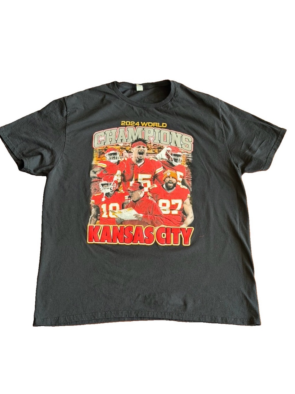 Kansas City 2024 World Champions Graphic Tee - Black & Red